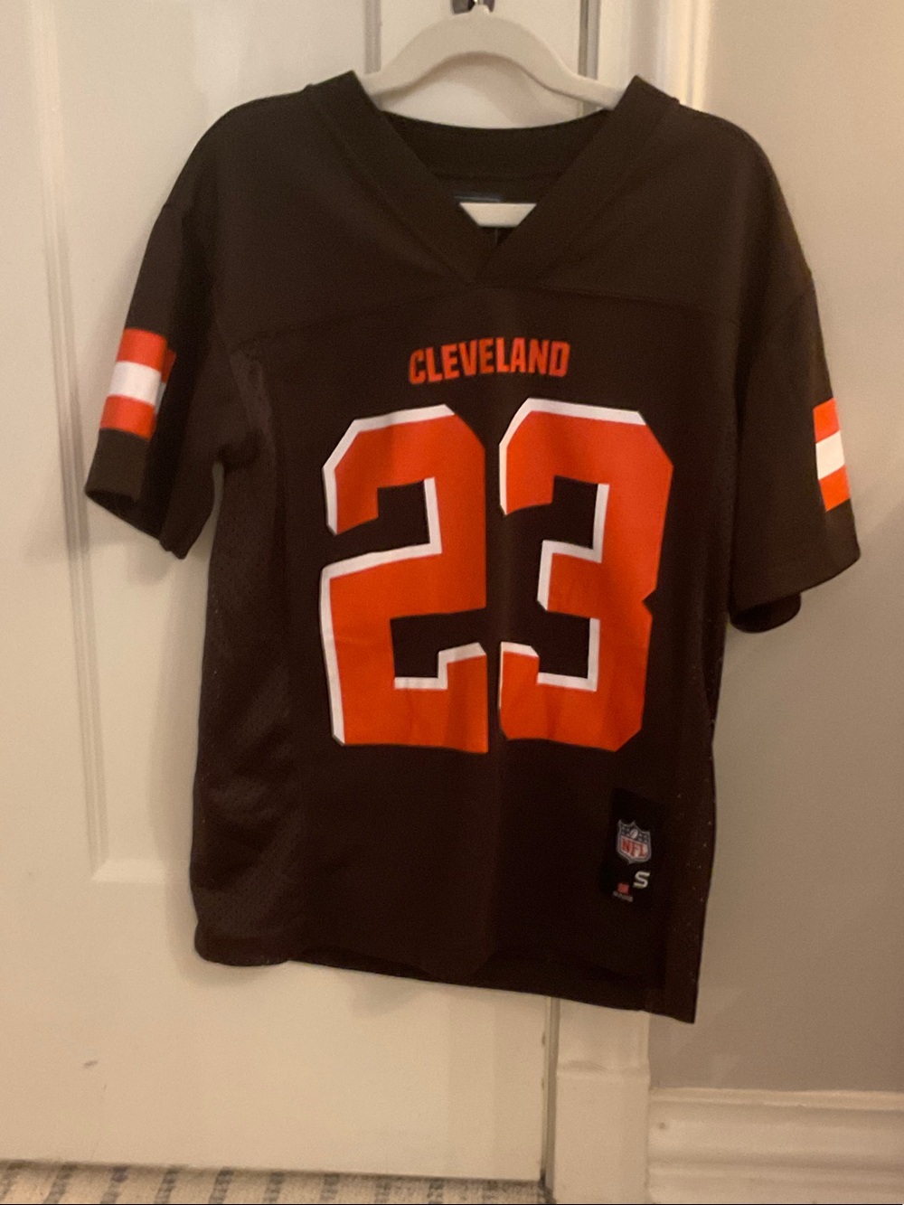 NFL Cleveland Kids' Jersey Tee in Brown and Orange